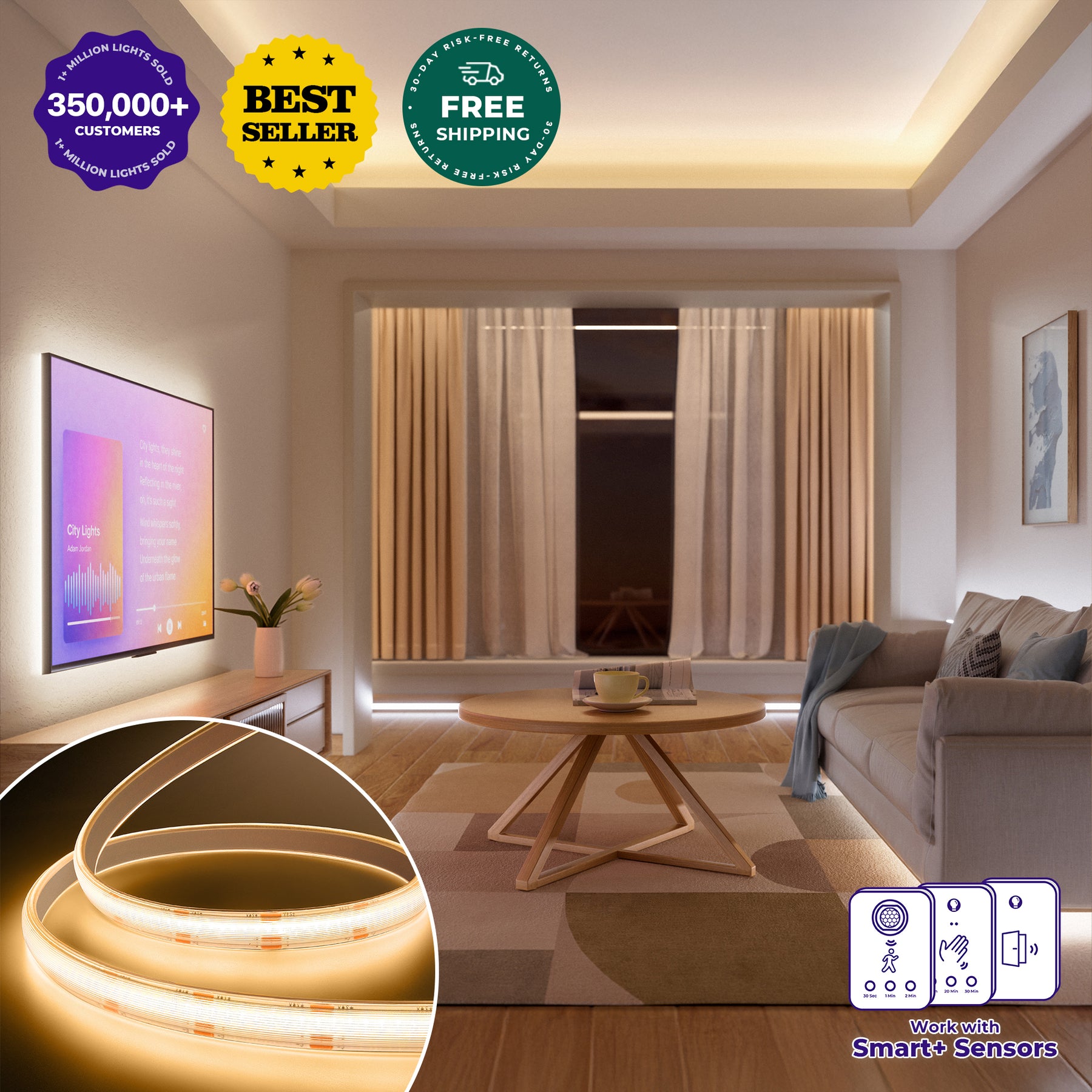 GlowRight Smart+ COB Lightstrip